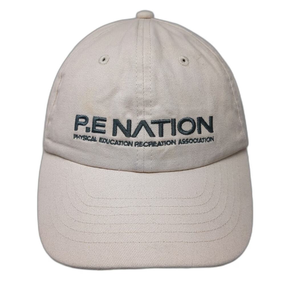 P.E Nation Baseball Cap Beige One Size Embroidered Logo Strapback Worldwide Hat